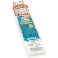 Tungsten Electrode: Thoriated, 3/32 in x 7 in, Red, EWTh-2, 10 PK