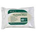 HCS Scented Fragrance Flushable Wipes, 5" x 8", 48 Wipes per Container, 12 PK