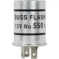 3-Prong Thermal Flasher, 12.8 A, 12 V, Silver