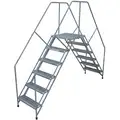 Cotterman 6-Step, Steel Crossover Ladder with Serrated Step Tread and 350 lb. Load Capacity