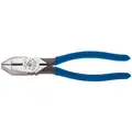 Klein Tools Linemans Plier: Flat, 7-3/8"Overall L, 1-1/4" Jaw L, 1-1/8" Jaw W, 1/2" Jaw Thick