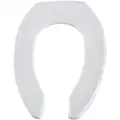 Commercial Heavy Duty Fire Retardant Toilet Seat, Elongated, Without Cover, 18-3/8" Bolt to Seat Fro