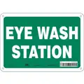 Eyewash and Shower, No Header, Plastic, 7" x 10", With Mounting Holes, Not Retroreflective