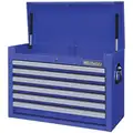 Westward Light Duty Top Chest with 6 Drawers; 16-1/2" D x 18-1/2" H x 26" W, Blue