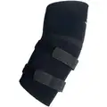 Elbow Support, Pull-Over w/Strap, Moisture Wicking Lining, S, Black