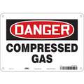 Condor Plastic Flammable Materials Sign with Danger Header, 7" H x 10" W