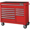 Westward Heavy Duty Rolling Tool Cabinet with 11 Drawers; 19" D x 39-7/8" H x 42" W, Red