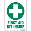 First Aid Sign,10" Wx14" H,0.