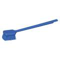 20-1/4" L Polypropylene Long Handle Scrub Brush, Blue