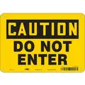 Condor Safety Sign: Polyethylene, Mounting Holes Sign Mounting, 7 in x 10 in Nominal Sign Size, Caution