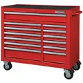 Westward Heavy Duty Rolling Tool Cabinet with 13 Drawers; 19" D x 39-7/8" H x 42" W, Red