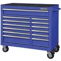 Westward Heavy Duty Rolling Tool Cabinet with 13 Drawers; 19" D x 39-7/8" H x 42" W, Blue