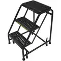 Ballymore 3-Step, Unassembled, Steel Rolling Ladder; 450 lb. Load Capacity, Serrated Step Tread