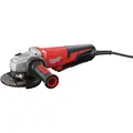 Angle Grinder, 5" Wheel Dia., 13 Amps, 120VAC, 11,000 No Load RPM, Paddle Switch