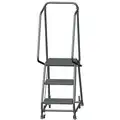 Ballymore 3-Step, Unassembled, Steel Rolling Ladder; 450 lb. Load Capacity, Perforated Step Tread