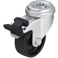 Light Duty, Swivel General Purpose Bolt-Hole Caster with Total Lock Brake; 165 lb. Load Rating, 3" Wheel Dia.