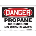 Condor Safety Sign: Aluminum, Mounting Holes Sign Mounting, 10 in x 14 in Nominal Sign Size, 0.032 in Thick