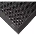 Notrax Entrance Mat: Smooth Top Drainage, Outdoor, Heavy, 4 ft x 6 ft, 1/2 in Thick, Rubber, Beveled Edge