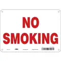 Plastic No Smoking Sign with No Header, 7" H x 10" W
