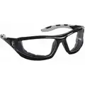 MCR Safety Reaper Full-Frame Safety Glasses, Black Frame, Clear Lens, Polycarbonate, Anti-Fog, Scratch-Resistant