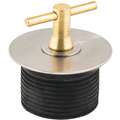 3 1/4" Turn-Tite Mechanical Expansion Plug, Brass, Neoprene Rubber, Zinc Plated Steel