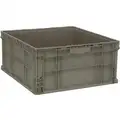 Quantum Storage Systems Straight Wall Container, Gray, 11"H x 24"L x 22-1/2"W, 1EA