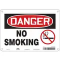 Condor Safety Sign: Aluminum, Mounting Holes Sign Mounting, 7 in x 10 in Nominal Sign Size, 0.032 in Thick