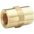 Coupling: Brass, 1/8 in x 1/8 in Fitting Pipe Size, Female NPT x Male NPT, 3/4 in Overall Lg
