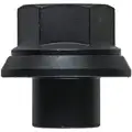 M22-1.50 Wheel Nut with Black Finish; 33 mm Across the Flats, 19 mm Sleeve Length