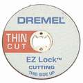 Dremel EZ Lock Thin Cut Wheel: 1 1/2 in Wheel Dia, 1/8 in Wheel Thick, Reinforced Fiberglass, 5 PK