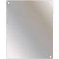 Mirror: Stainless Steel, 10 in Wd, Bright Annealed Stainless Steel Body, Frameless Frame