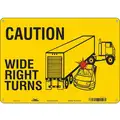 Road Traffic Control, No Header, Plastic, 10" x 14", With Mounting Holes, Not Retroreflective