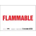 Condor Vinyl Flammable Materials Sign with No Header, 5" H x 7" W