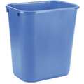 7 gal. Rectangular Recycling Wastebasket, Plastic, Blue