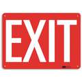 Lyle Exit Sign, Exit, Sign Header No Header, Aluminum, 7" x 10", Vertical Rectangle, English