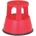 Xtend+Climb Plastic Round Office Stool with 300 lb. Load Capacity, 15" H, Red