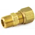 DOT Approved Male Connector, Compression Air Brake Fitting, Brass, 1/4" x 3/8"