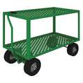 Wagon Truck with Flow-Through Lipped Metal Deck, Perforated Metal, 1,000 lb Load Capacity
