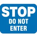 Railroad Sign, Sign Legend Stop Do Not Enter, Sign Background Color Blue