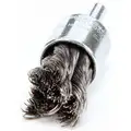 3/4" Twisted Wire End Brush, 1/8" Shank, 0.014" Wire Dia., 1/4" Bristle Trim Length