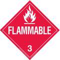 Flammable Vehicle Placard, Polycoated Tagboard, Height: 10-3/4", Width: 10-3/4"