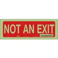 Vinyl, Safety Sign, 10" Width, 3-1/2" Height, Double-Sided No, Adhesive Surface, NOT AN EXIT