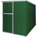 Outdoor Storage Shed: 5 5/8 ft. x 6 1/4 ft. x 6 1/4 ft, 175 cu ft. Capacity, Green