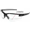 Edge Eyewear Clear Scratch-Resistant Safety Reading Glasses, +2.0 Diopter