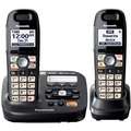 Panasonic Cordless Expandable Phone, Black, Voicemail Message with Subscription