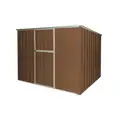 Outdoor Storage Shed: 8 1/2 ft. x 6 1/4 ft. x 6 1/4 ft, 258 cu ft. Capacity, Brown