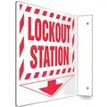 Plastic Lockout Tagout Sign with No Header, 8" H x 12" W