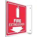 Condor Fire Equipment, No Header, Plastic, 8" x 8", With Mounting Holes, Not Retroreflective