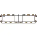 Vantage Amber Light Bar, LED Lamp Type, Permanent Mounting, Number of Heads: 16