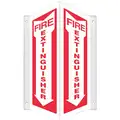 Fire Equipment, No Header, Plastic, 12" x 7-1/2", With Mounting Holes, Not Retroreflective
